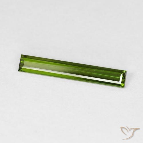 Turmalina Verde floresta Natural 0.55ct, baguete, VVS