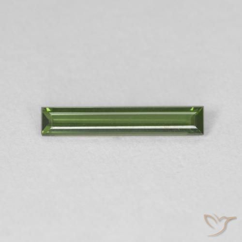 0.46ct Natural Verde floresta Turmalina, baguete, VVS