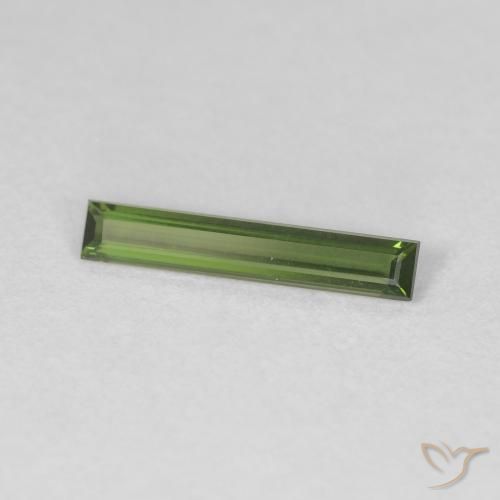 Turmalina Verde floresta Natural 0.46ct, baguete, VVS