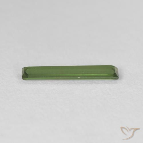 Turmalina Verde floresta Natural 0.46ct, baguete, VVS