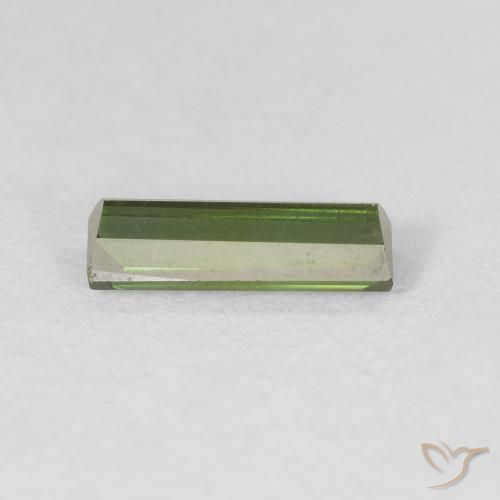 Turmalina Verde escuro Natural 0.72ct, baguete, VVS