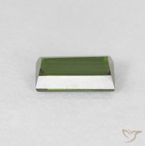 Turmalina Verde escuro Natural 0.47ct, baguete, VVS