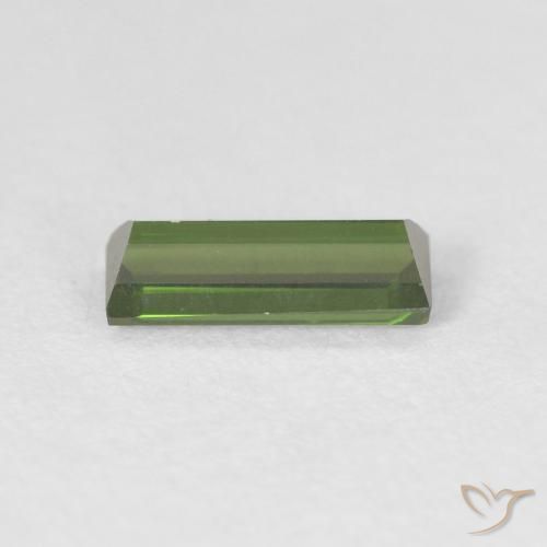 Turmalina Verde médio Natural 0.60ct, baguete, VVS