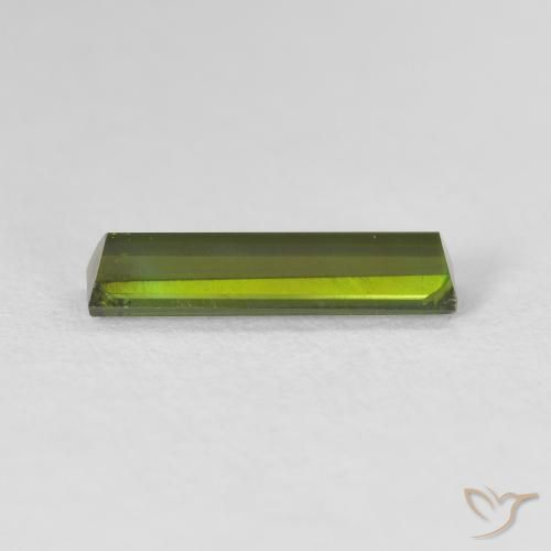 Turmalina Verde Terroso Natural 1.00ct, baguete, VVS