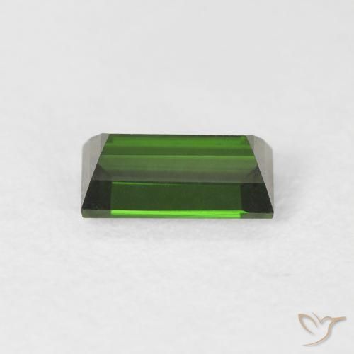 Turmalina Verde Terroso Natural 0.82ct, baguete, VVS