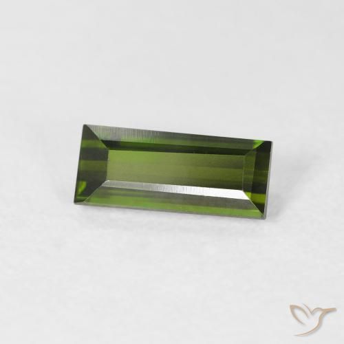 Turmalina Verde floresta Natural 0.95ct, baguete, VVS