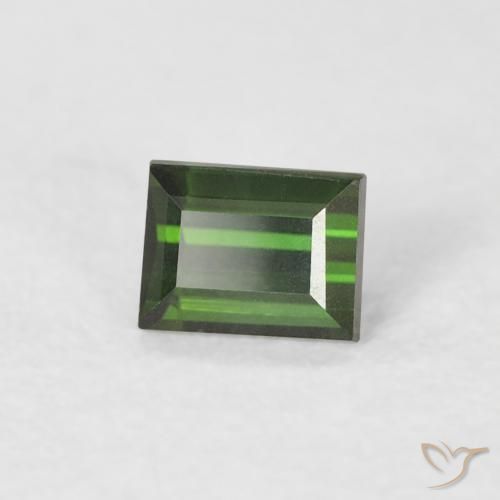 Turmalina Verde escuro Natural 0.35ct, baguete, VVS