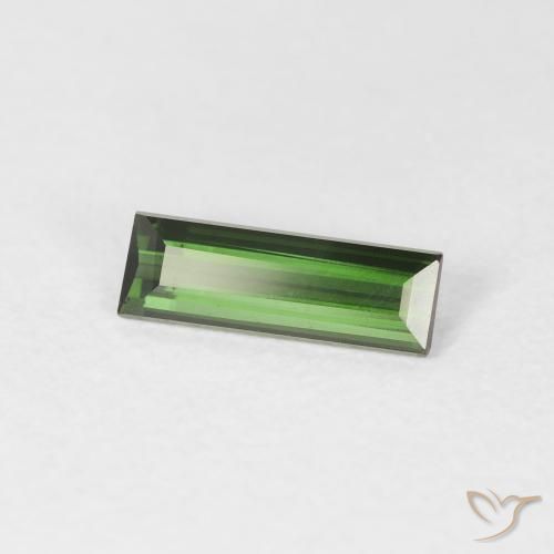 Turmalina Verde escuro Natural 0.61ct, baguete, VVS