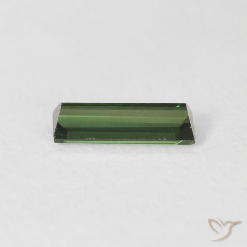 Turmalina Verde escuro Natural 0.61ct, baguete, VVS