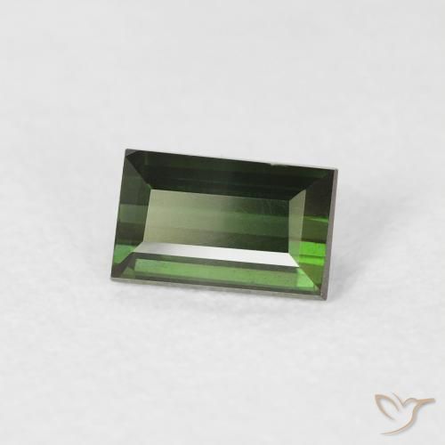 Turmalina Verde floresta Natural 0.47ct, baguete, VVS