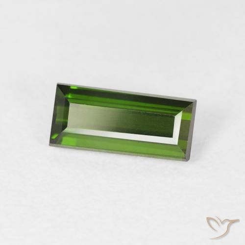 Turmalina Verde floresta Natural 0.99ct, baguete, VVS