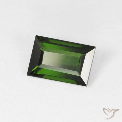 Turmalina Verde floresta Natural 1.23ct, baguete, VVS