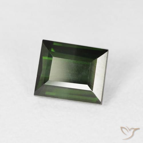 Turmalina Verde escuro Natural 1.14ct, baguete, VVS