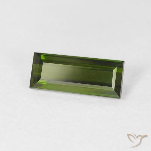 Turmalina Verde floresta Natural 1.24ct, baguete, VVS