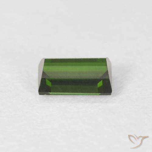 Turmalina Verde Terroso Natural 0.45ct, baguete, VVS