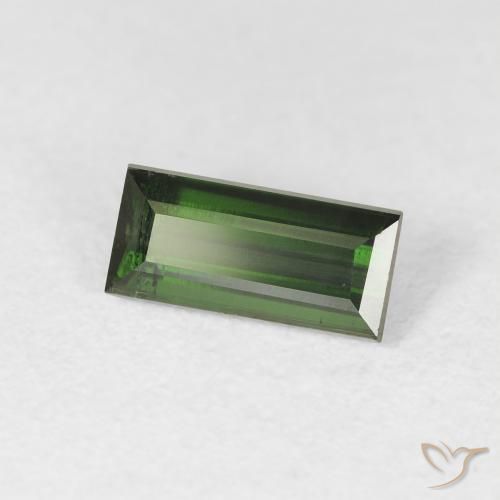 Turmalina Verde floresta Natural 1.01ct, baguete, VS