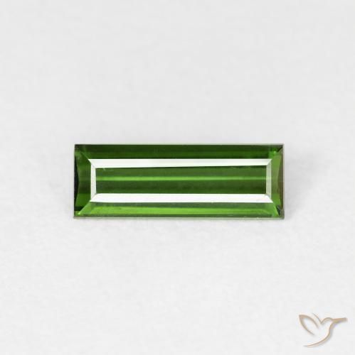 0.53ct Natural Verde escuro Turmalina, baguete, VVS-VS