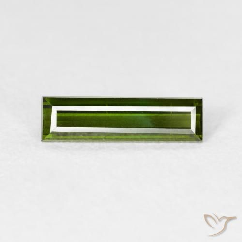 0.83ct Natural Verde Terroso Turmalina, baguete, VVS-VS