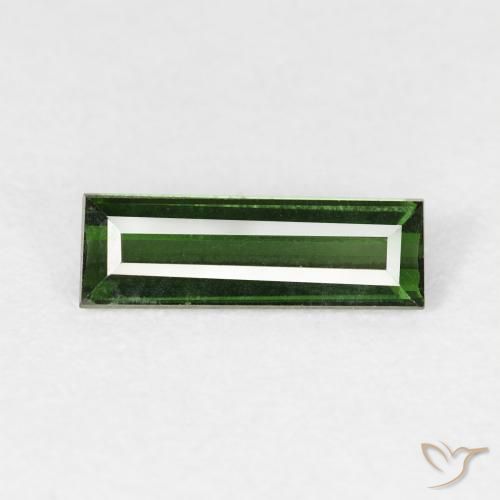 0.77ct Natural Verde escuro Turmalina, baguete, VVS-VS