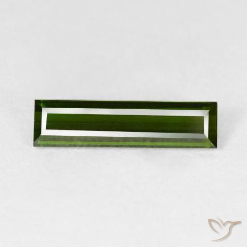 1.59ct Natural Verde floresta Turmalina, baguete, VVS
