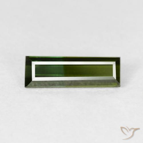 0.95ct Natural Verde floresta Turmalina, baguete, VVS, Photo A