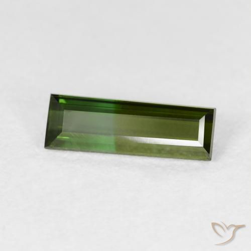 Turmalina Verde floresta Natural 0.95ct, baguete, VVS