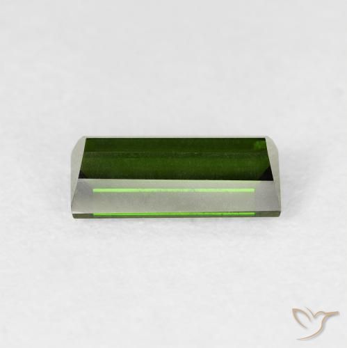 Turmalina Verde escuro Natural 1.10ct, baguete, VVS
