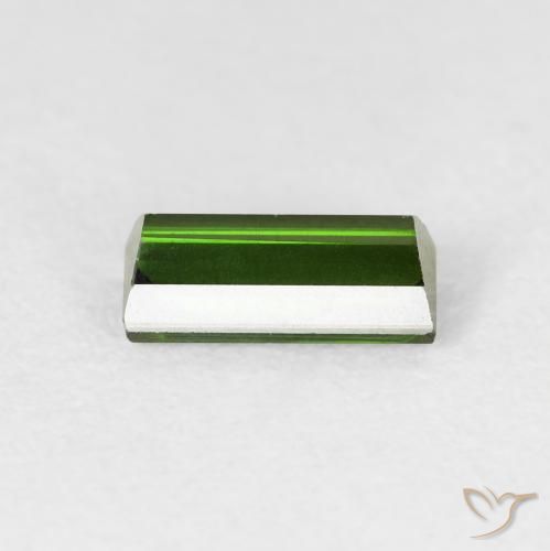 Turmalina Verde Terroso Natural 0.98ct, baguete, VVS