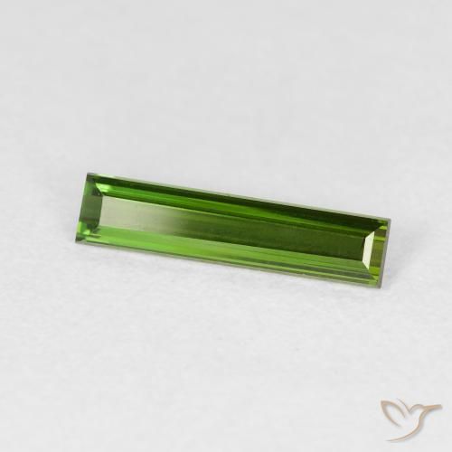 Turmalina Verde Terroso Natural 0.70ct, baguete, VVS