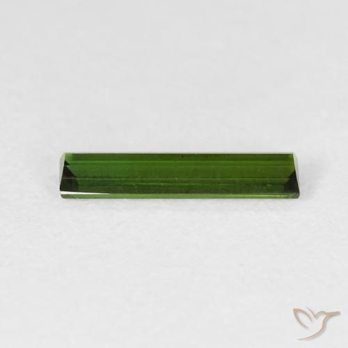 Turmalina Verde Terroso Natural 0.70ct, baguete, VVS