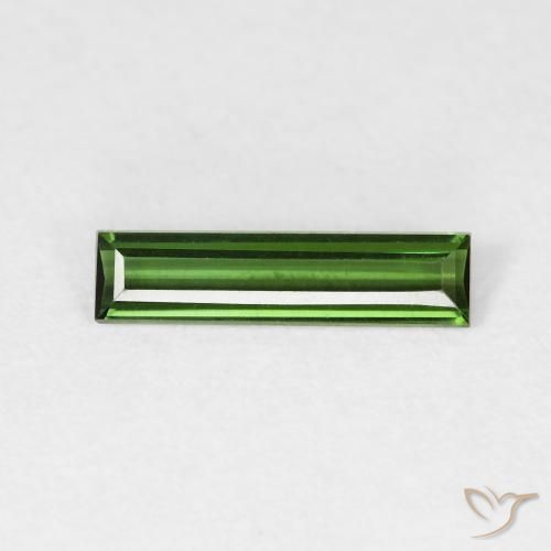 0.51ct Natural Verde Terroso Turmalina, baguete, VVS