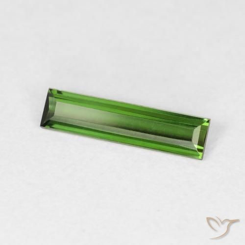 Turmalina Verde Terroso Natural 0.51ct, baguete, VVS