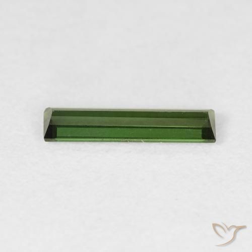 Turmalina Verde Terroso Natural 0.51ct, baguete, VVS