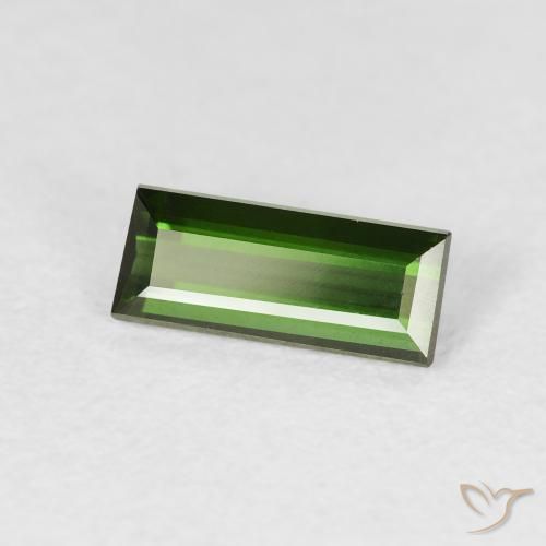 Turmalina Verde floresta Natural 0.83ct, baguete, VVS