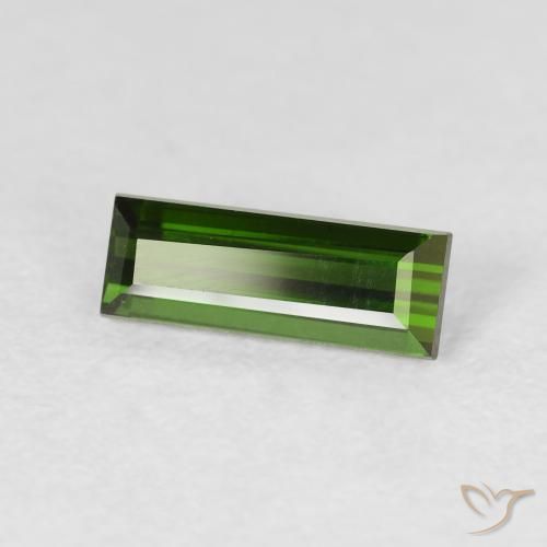 Turmalina Verde floresta Natural 0.95ct, baguete, VVS