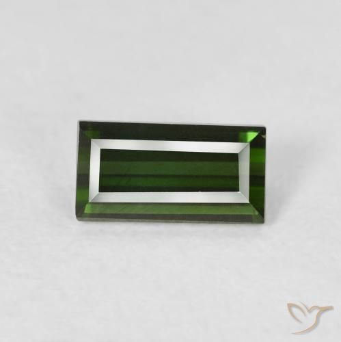 0.95ct Natural verde quente Turmalina, baguete, VVS