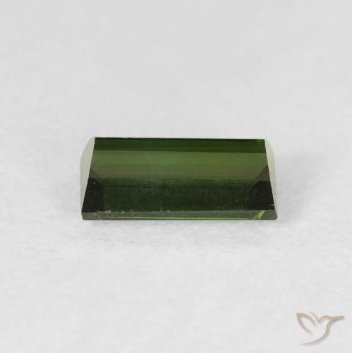 Turmalina verde quente Natural 0.95ct, baguete, VVS