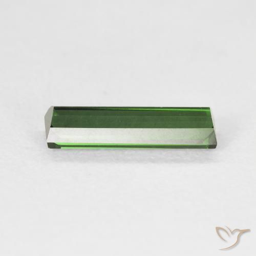 Turmalina Verde escuro Natural 1.11ct, baguete, VVS