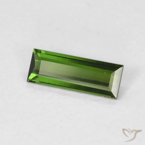 Turmalina Verde floresta Natural 0.59ct, baguete, VVS