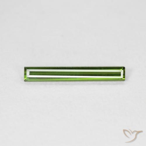 0.47ct Natural verde escuro Turmalina, baguete, VVS