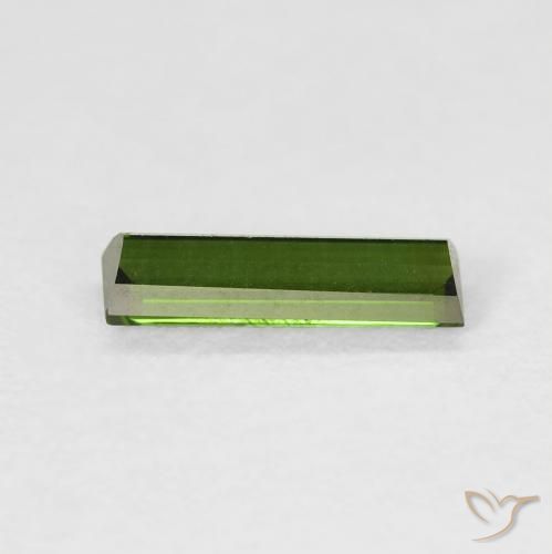 Turmalina Verde amarelado Natural 0.67ct, baguete, VVS