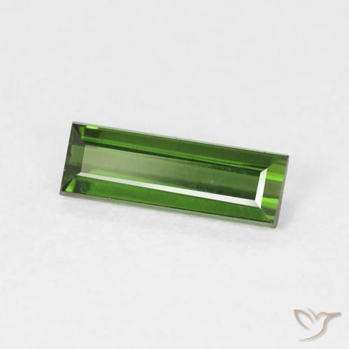 Turmalina Verde floresta Natural 0.76ct, baguete, VVS