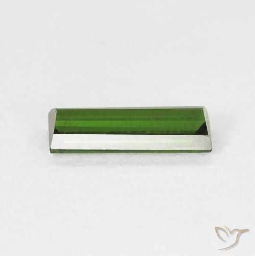 Turmalina Verde floresta Natural 0.76ct, baguete, VVS