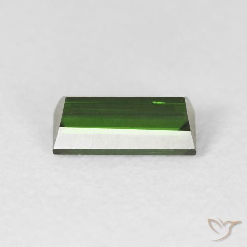 Turmalina Verde Terroso Natural 1.00ct, baguete, VVS