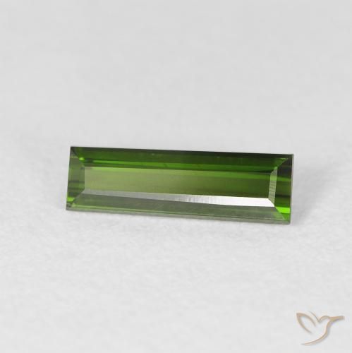 Turmalina Verde escuro Natural 0.69ct, baguete, VVS
