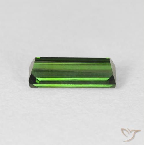 Turmalina Verde escuro Natural 0.70ct, baguete, VVS