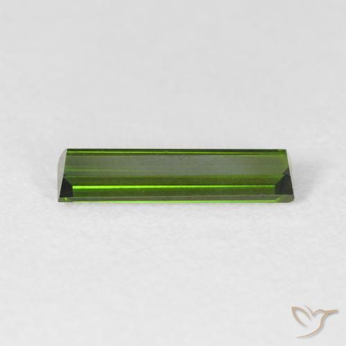 Turmalina Verde escuro Natural 0.76ct, baguete, VVS