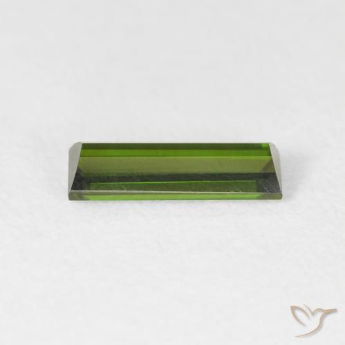 Turmalina Verde escuro Natural 0.69ct, baguete, VVS