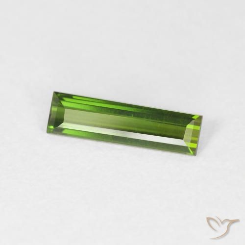 Turmalina Verde escuro Natural 0.55ct, baguete, VVS