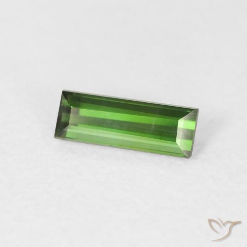 Turmalina Verde escuro Natural 0.44ct, baguete, VVS